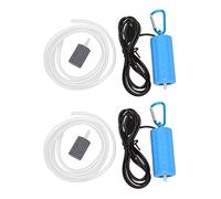 Reinscer 2X Usb Mini Aeration Pump Air Pump Aquarium Aerator Ultra Quiet Mini Fish Tank Go Fishing Oxygen Pump --Blue