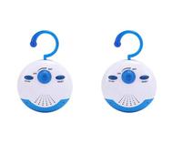 Reinscer 2X Waterproof Shower Radio, Mini Portable FM Radio Built in Speaker for Bathroom Kitchen, Boating, Hiking