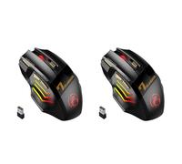 Reinscer 2X Wireless Gamer Mouse for Computer 2.4G RGB Rechargeable Gaming Mouse Bluetooth USB Mouse Silent Ergonomic Mice
