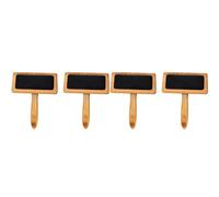 Reinscer 2X Wooden Carding Brushes Needle Felting Cleaner Comb with Handle Professional Needle Felting Hand Carders for