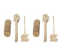 Reinscer 2X Wooden Wedding Table Numbers 1-25 Pcs Birthday Party Event Banquet Decor Anniversary with Base Holder