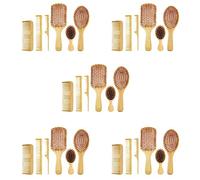 Reinscer 30PC Wood Comb Healthy Paddle Cushion Hair Loss Massage Brush Hairbrush Comb Scalp Hair Care Healthy Bamboo Comb