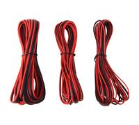 Reinscer 3PCS 2 Pin 12V 5M Electrical Wire 22/20/18AWG LED Strip Extension Cable for Speakers Audio Battery Connector