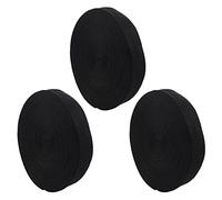 Reinscer 3Pcs 25mmx20M Roll Nylon Tape Strap for Webbing Bag Strapping Belt Making DIY Craft - Black