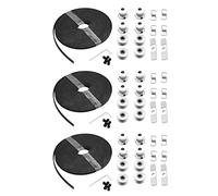 Reinscer 3Pcs 5Mx6mm Timing Belt +12Pcs 20 Tooth 5mm Inner Diameter Pulley +12Pcs Idler + 12Pcs Tensioner Spring Torsion