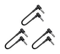 Reinscer 3Pcs Pedal Cable Musical Instruments Patch Cord 15cm Electric Guitar Effect Wire for Music Lovers Playing Accessories