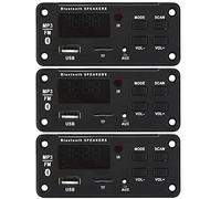 Reinscer 3X Amplifier 25Wx2 12V MP3 Decoder Board Audio Module Bluetooth 5.0 Wireless Music Car MP3 Player with Bluetooth