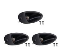 Reinscer 3X Black Boat Style 1/4Inch Guitar Pickup Output Input Jack Plug Socket for Fd Strat Guitar