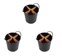 Reinscer 3X Cutlery Organizer Knife Stand Storage Holder Separate Spoon Fork Chopstick Kitchenware Cooking Tool Bucket Black