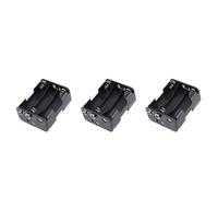 Reinscer 3X Double Side Spring 6 X 1.5 V AA Battery Holder Case Box Black