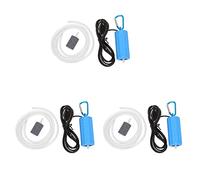 Reinscer 3X USB Mini Aeration Pump Air Pump Aquarium Aerator Ultra Quiet Mini Fish Tank Go Fishing Oxygen Pump --Blue