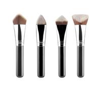Reinscer 4-Pack for Full Face Multifunctional Foundation Brush 3D 4D Multi-Faceted Makeup Brush Powder Liquid Concealer Brush