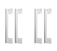 Reinscer 4 Pcs Door Latch Guard Plate Outswing Angle Latch Protector Door Latch Cover Latch Shield L Shaped Security 11Inch