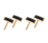 Reinscer 4 PCS Wool Carders, 6.1InchX4.8Inch Large Hand Carders for Wool, Craft Wool Felt Mixing Tool, Pet Slicker Brush