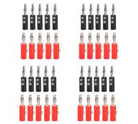 Reinscer 4mm Insulated Banana Plugs Connectors Jack New 40Pcs Red + Black
