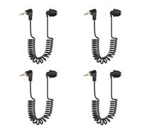 Reinscer 4pcs 3.5mm Spring Earphones Single Side Headphones Earbuds Wired Headset for Mobile Phone MP3 Computer