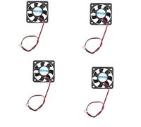 Reinscer 4Pcs 50mm x 50mm x 10mm 5010 DC 12V 0.1A 2Pin Brushless Cooling Fan