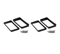 Reinscer 4PCS Black Curved Humbucker Pickups Frame Mounting Rings for Electric Guitar