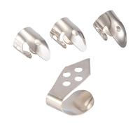 Reinscer 4Pcs Metal Thumb Finger Guitar Picks Stainless Steel Guitar Picks for Acoustic Guitar Banjo Ukulele