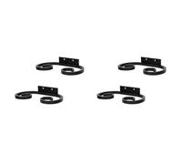 Reinscer 4Pcs Wall Mounted Wine Glass Rack, Wine Glass Holder Metal Wine Glass Hangers Wine Glass Rack Under Shelf Cabinet