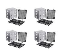 Reinscer 4set 5.25 Inch to 5 x 3.5 Inch HDD Cage Rack Hard Drive Disk Enclosure Disk Tray Adapter