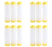 Reinscer 4X 16Oz Inverted Squeeze Bottles, Refillable Tip Large Valve Dispenser Condiment Squeeze Bottle for Sauces Ketchup