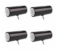Reinscer 4X 3.5mm Jack Stereo Mini Speaker MP3 Music Player Speaker Amplifier Loudspeaker for Mobile Phone Tablet PC-Black