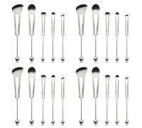 Reinscer 4X Beadable Makeup Brushes Silicone Beads DIY Makeup Cosmetic Brushes Beaded Brushes Kit for DIY