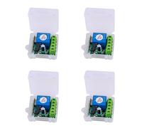 Reinscer 4X DC 12V 1CH Relay Receiver 433MHz Universal Wireless Remote Control Switch 433 MHz Transmitter Button Module Kit