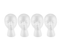 Reinscer 4X Foam Mannequin Wig Display Hat Cap Wig Holder White Foam