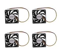 Reinscer 4X Internal 12V 3 Pin CPU Fan Cooler Fan for PC 70X70X15mm