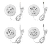 Reinscer 4X Mini White 3 5mm Pillow Speaker for CD Radio MP3 Player