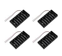 Reinscer 4X New Plastic 8 X 1.5V AA 2A CELL Battery Holder Storage Box Standard 12V Case with Lead Wire