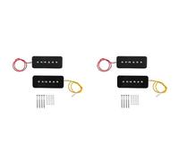 Reinscer 4X Set of Neck Bridge Soap Bar P90 Pickup Alnico 5 Electric Guitar Pickup Single Coil Guitar Parts Black