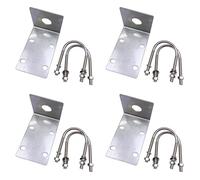 Reinscer 4X Stainless Steel Antenna Mount Bracket with U Style Bolts for Ham UHF VHF CB Cellular Trucker Antenna Use Accepted