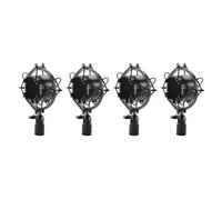 Reinscer 4X Universal 3KG Bearable Load Mic Microphone Shock Mount Clip Holder Stand Radio Studio Sound Recording Bracket Black