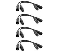 Reinscer 4X XLR Male 3 Pin to XLR Female 5 Pin & XLR Female 3 Pin to XLR Male 5 Pin Audio Cable, for Microphone Stage Light