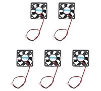 Reinscer 5 Pcs 50mm x 50mm x 10mm 5010 DC 12V 0.1A 2Pin Brushless Cooling Fan