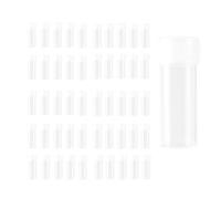 Reinscer 50x Plastic Sample Bottle 5ml Test Tube Lab Small Vial Storage Container + Lid