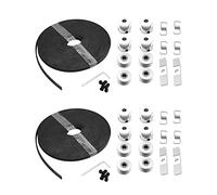 Reinscer 5Mx6mm Timing Belt +8Pcs 20 Tooth 5mm Inner Diameter Pulley +8Pcs Idler + 8Pcs Tensioner Spring Torsion