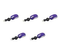 Reinscer 5X Mini USB Wired Mouse Retractable Tiny Small Mouse 1600 DPI for 98 2000 XP Vista Version