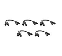Reinscer 5X XLR Male 3 Pin to XLR Female 5 Pin & XLR Female 3 Pin to XLR Male 5 Pin Audio Cable, for Microphone Stage Light