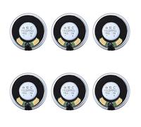 Reinscer 6pcs 36mm 16 Ohm 1W Aluminum Housing Internal Magnet Speaker