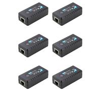 Reinscer 6X 1Port POE Extender 10/100Mbps with IEEE 802.3Af Standard Input/Output for IP Camera Transmission Distance 120Meters