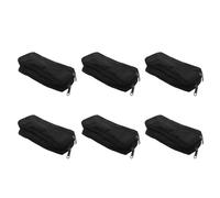 Reinscer 6X Big Capacity Pencil Case Oxford Storage Pouch Marker Pen Case Simple Stationery Bag School Office Organizer Black