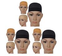 Reinscer 6X Deluxe Wig Cap Hair Net for Weave Hair Wig Nets Stretch Mesh Wig Cap for Making Wigs Free Size(Black)