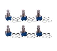 Reinscer 6X Guitar Effects 3PDT 9-Pin Latching Stomp Pedal Footswitch Foot Switch Blue