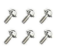 Reinscer 6X Long 1/4 Inch D-Ring Screw Stainless Steel for Camera Tripod Quick Release Plate Silver