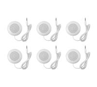 Reinscer 6X Mini White 3 5mm Pillow Speaker for CD Radio MP3 Player