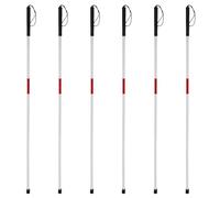 Reinscer 6X Visually Impaired Crutch Cane Blind Walking Stick Walker Aluminium Easy Folding